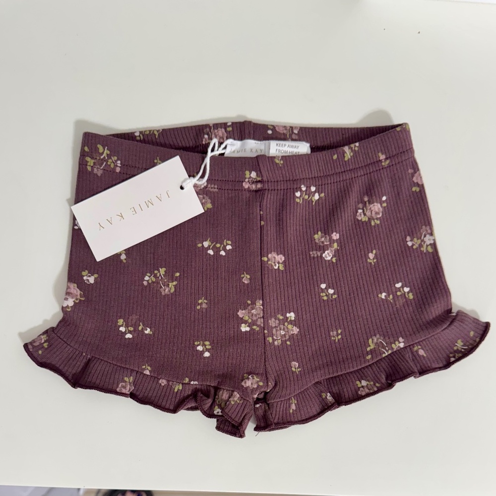 NWT Jamie Kay Organic Cotton Frill Rib Short Size 4